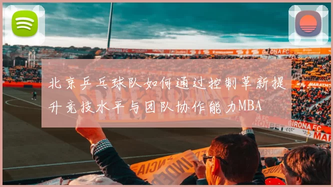 北京乒乓球队如何通过控制革新提升竞技水平与团队协作能力MBA